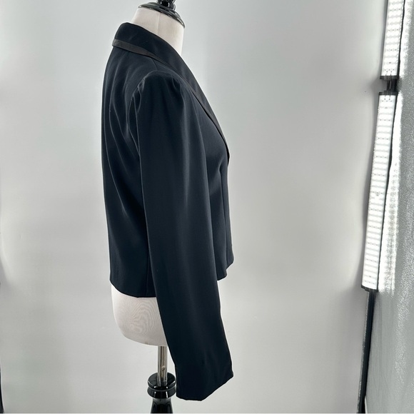 Diane Von Furstenberg womens blazer size 6 black tuxedo vintage 80s Corpcore - Picture 5 of 13